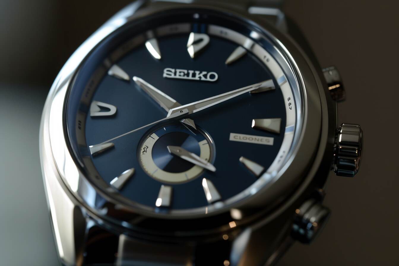 A modern Seiko watch with a Kinetic movement