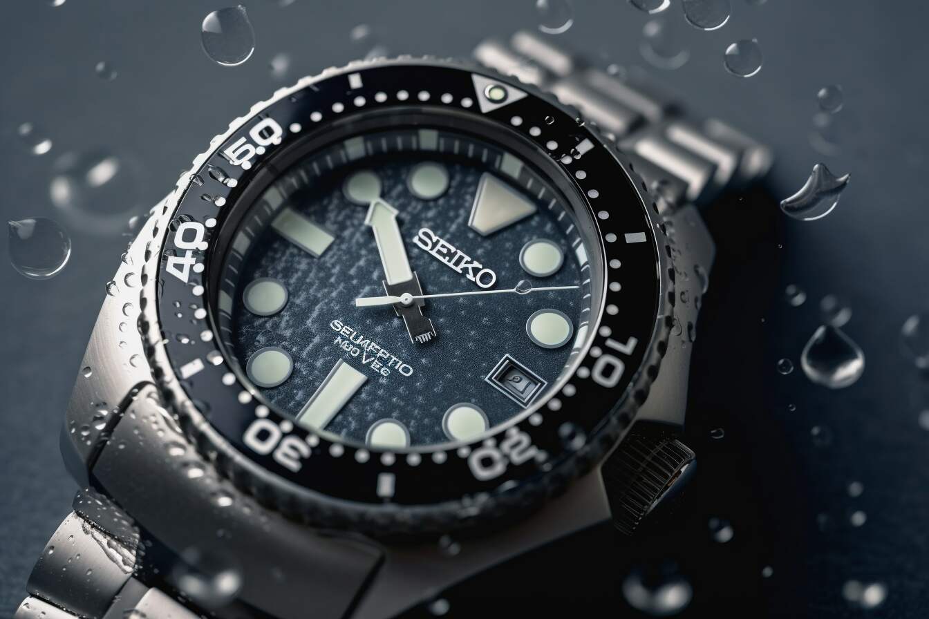 close up of a Seiko Prospex dive watch 1