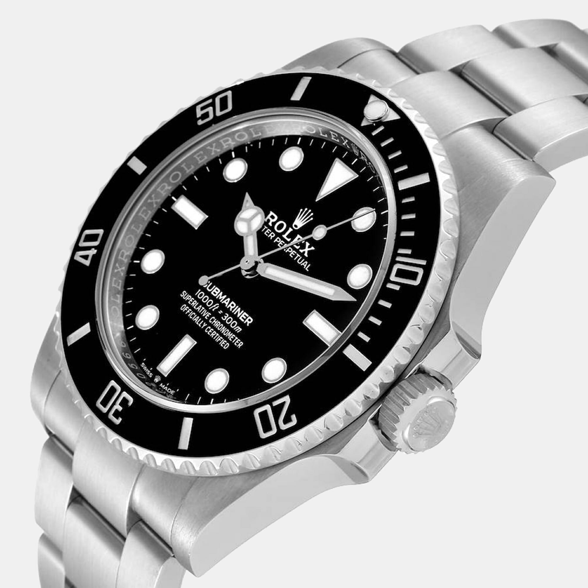 Rolex Submariner 124060 Black Cerachrom 41mm Men's Watch