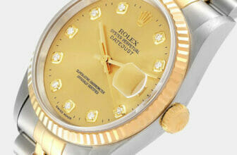 Rolex Champagne Diamonds Datejust 16233 36mm Men's Watch