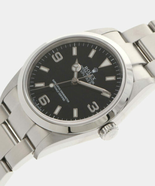 Rolex Explorer I 114270 Black SS Auto Men's Watch 36mm