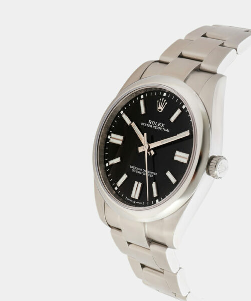 Rolex Black Stainless Steel Men's Wristwatch 41mm
