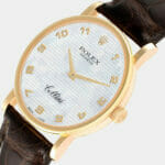 Rolex 18k Yellow Gold Cellini Men's Wristwatch 32mm