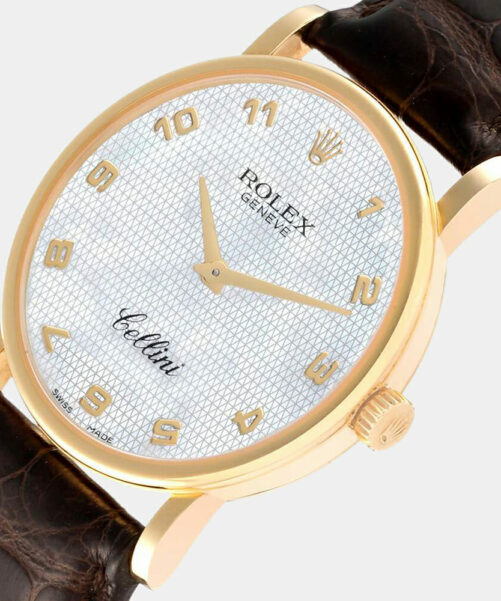 Rolex 18k Yellow Gold Cellini Men's Wristwatch 32mm
