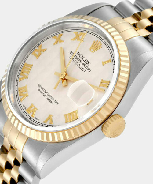 Rolex 18k Gold & Steel Datejust 16233 Automatic Men's Wristwatch (36mm)