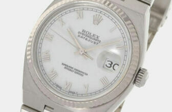 Rolex 18k White Gold Oysterquartz Datejust 17014 Automatic Men's Watch