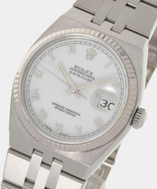 Rolex 18k White Gold Oysterquartz Datejust 17014 Automatic Men's Watch