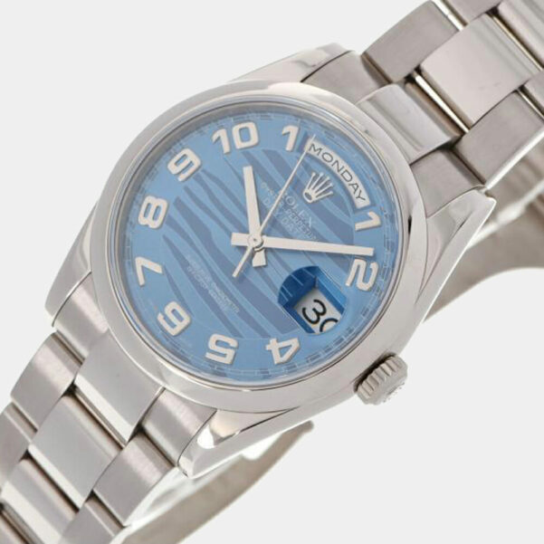Rolex Blue 18k Day-Date 118209 Men's Watch 36mm