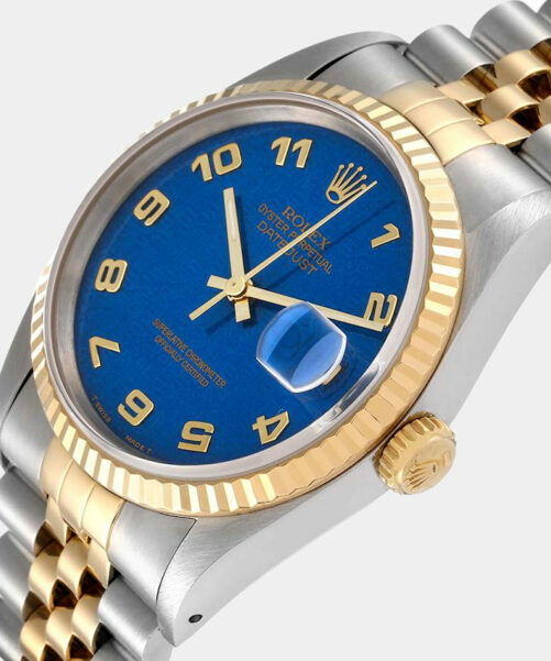 Rolex 18k YG/SS Datejust 16233 Men's Wristwatch 36mm