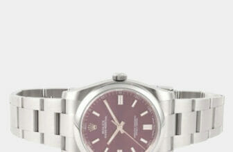 Purple Rolex Stainless Steel Men's Wristwatch