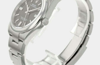 Rolex Black Steel Automatic Men's Wristwatch 36mm