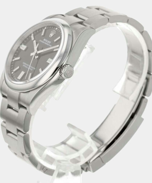 Rolex Black Steel Automatic Men's Wristwatch 36mm