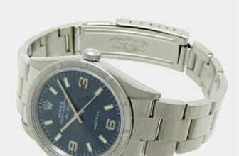 ساعة رولكس إير كينج 14010 رجالية زرقاء (34 ملم)