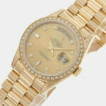 Rolex 18K Gold Day-Date President Watch with Diamonds.