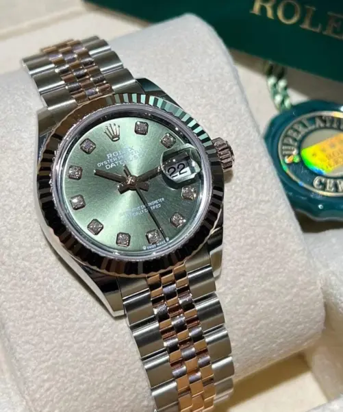 Olive Green Rolex Datejust 278273 Women's Watch 31mm.