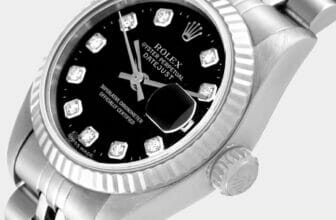 Rolex Black Diamond Datejust Women's Wristwatch