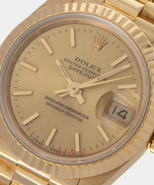 18k Yellow Gold Rolex Datejust Women's Watch 26mm