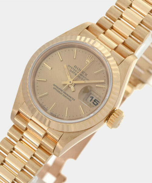 18k Yellow Gold Rolex Datejust Women's Watch 26mm