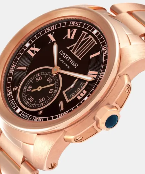 Cartier Calibre W7100040 Rose Gold Watch
