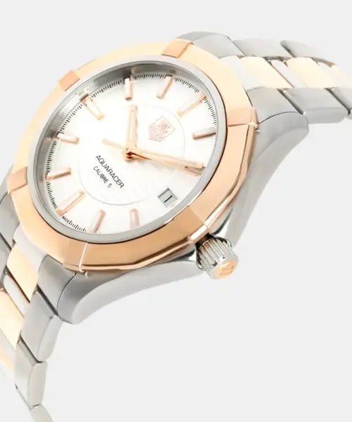 ساعة Tag Heuer Aquaracer WAP2150.BD0885 باللون الذهبي الوردي / الفضي