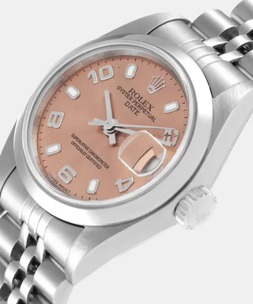 Rolex Oyster Perpetual Date 79160 Women’s Watch – Salmon