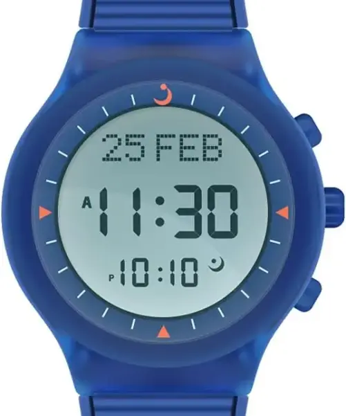 Al Fajr Sport Digital Blue Silicone Watch