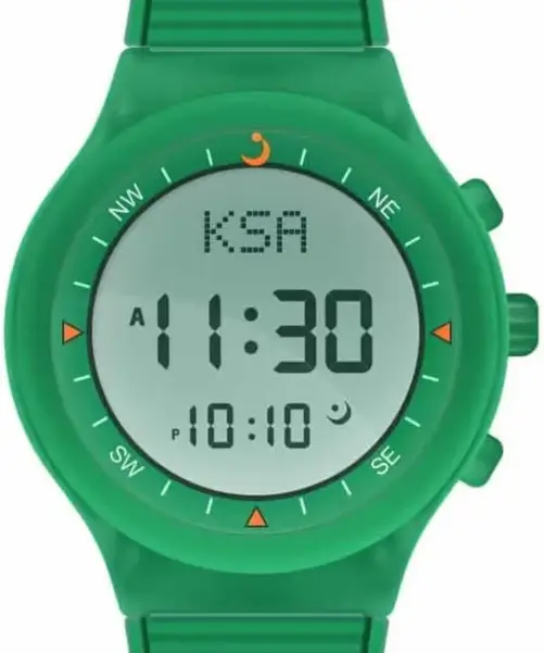 الفجر Green LCD Sport Watch - Silicone Strap