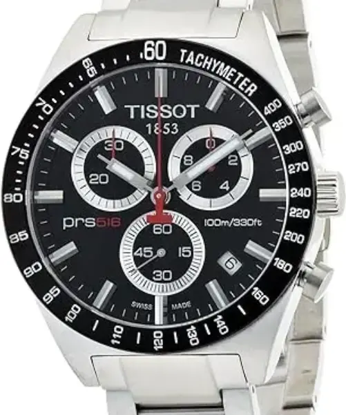 Tissot PRS 516 Black Dial Stainless Steel Chronograph (T0444172105100)