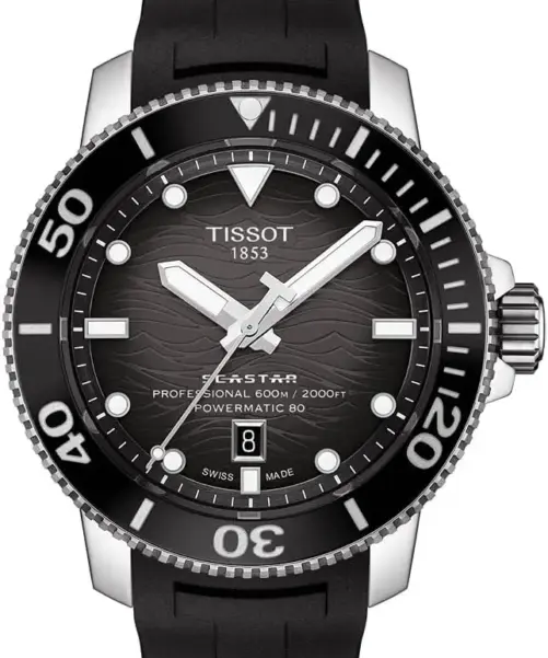 Tissot Seastar 1000 Automatic Black Rubber Diver (T1206071744100)