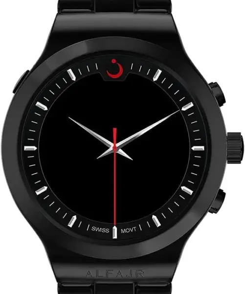 Title: Al Fajr Digital-Analog Black Aluminum Watch WB-20