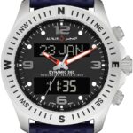 Title: Al-Fajr Dynamic 360 Blue Rubber Analog-Digital Watch