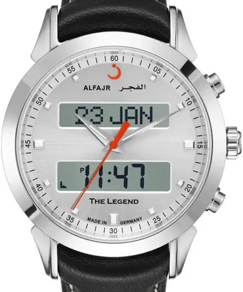 Title: Al Fajr Legend 360 White Dial Leather Strap Watch