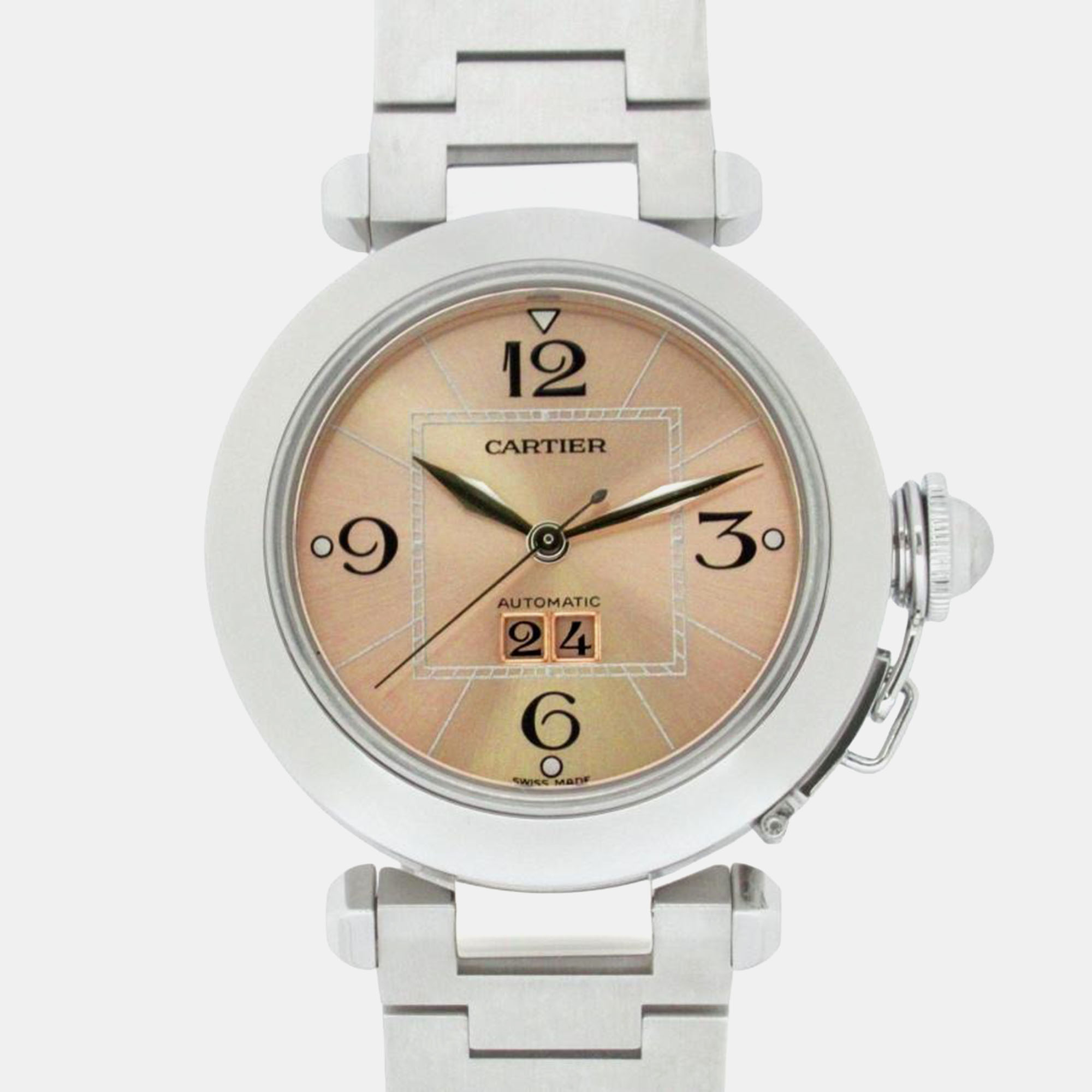 Cartier Pasha C | Automatic | Steel 35.5mm | W31058M7 | Pink Dial