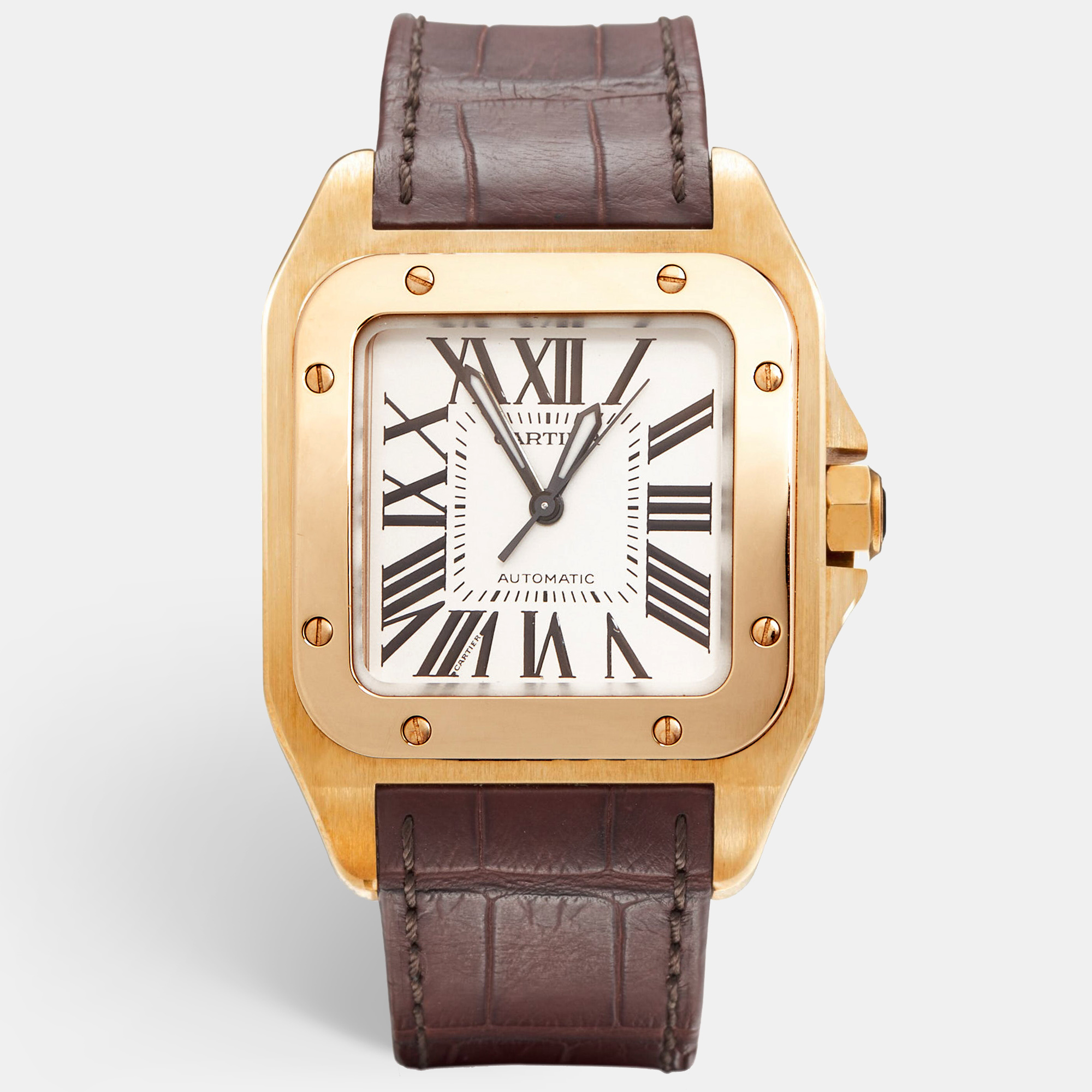 Cartier Santos 100 | 18K Rose Gold | 33mm | Automatic | W20108Y1