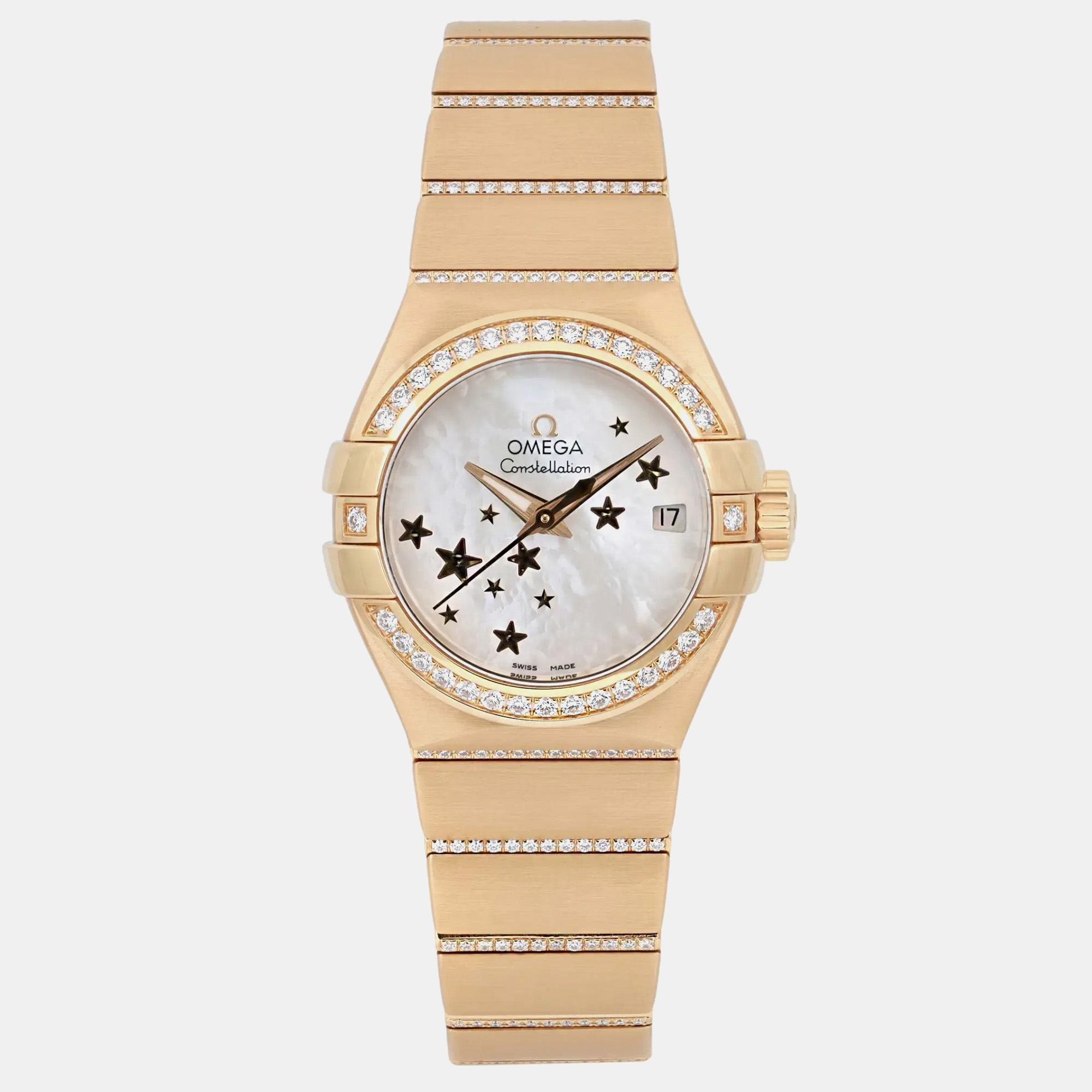 Omega Constellation 27mm | Automatic | 18K Yellow Gold | MOP Diamond | 123.55.27.20.05.002