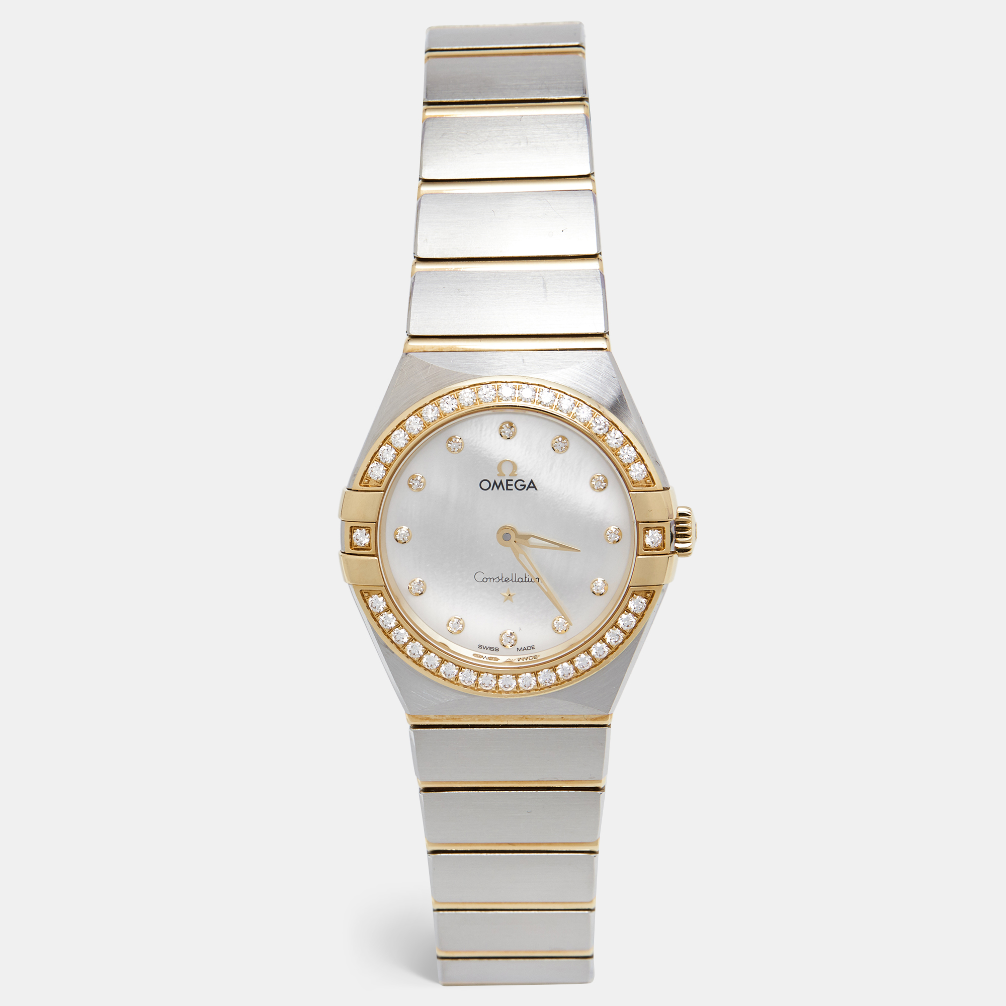 Omega Constellation | MOP Dial & Diamonds | 18K Yellow Gold & Steel