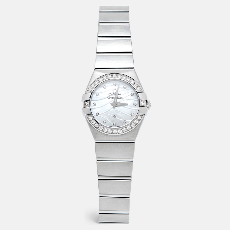 Omega Constellation 24mm Quartz | Diamond Bezel | Steel | White MOP