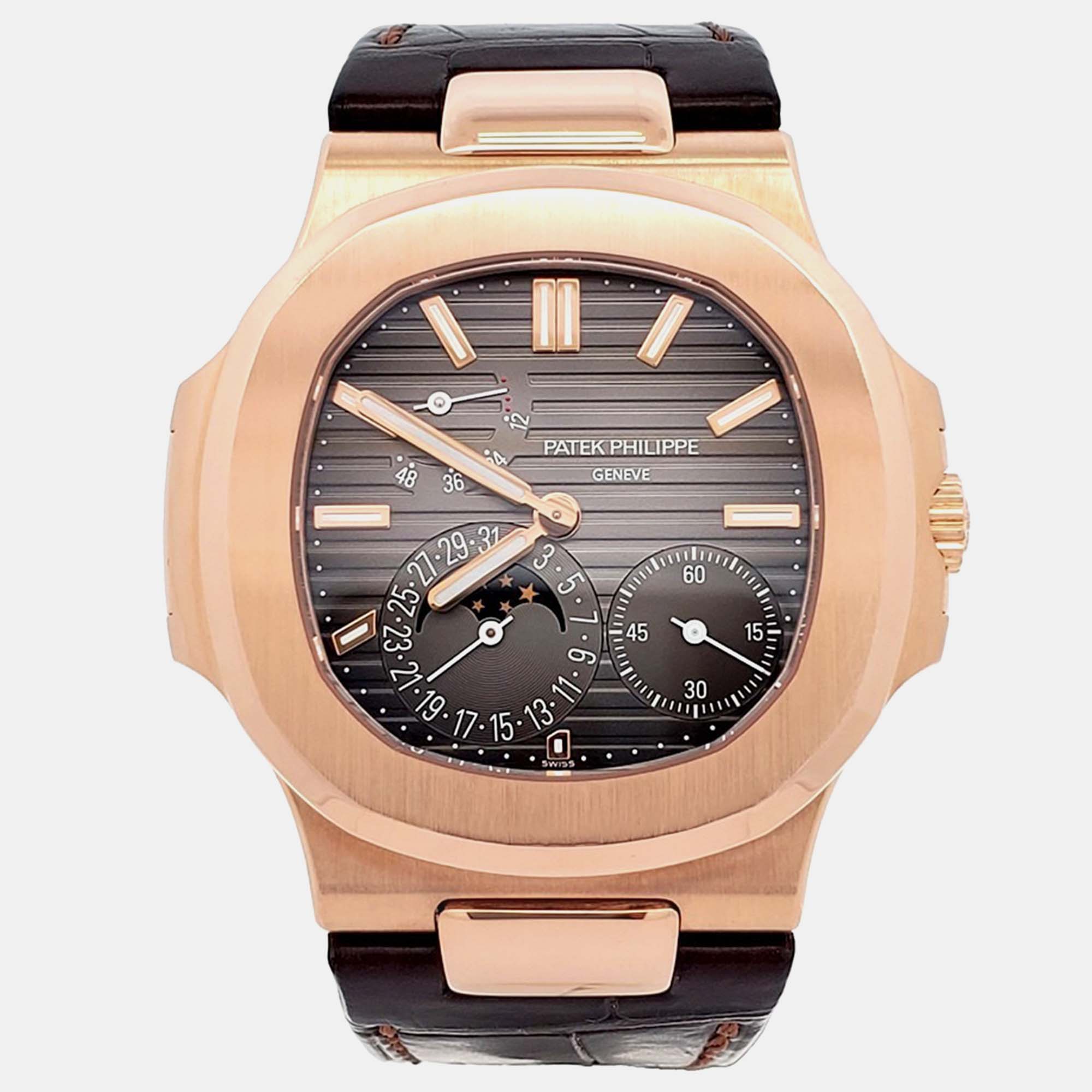 Patek Philippe Nautilus 5712R | Moonphase | Rose Gold | Brown Dial