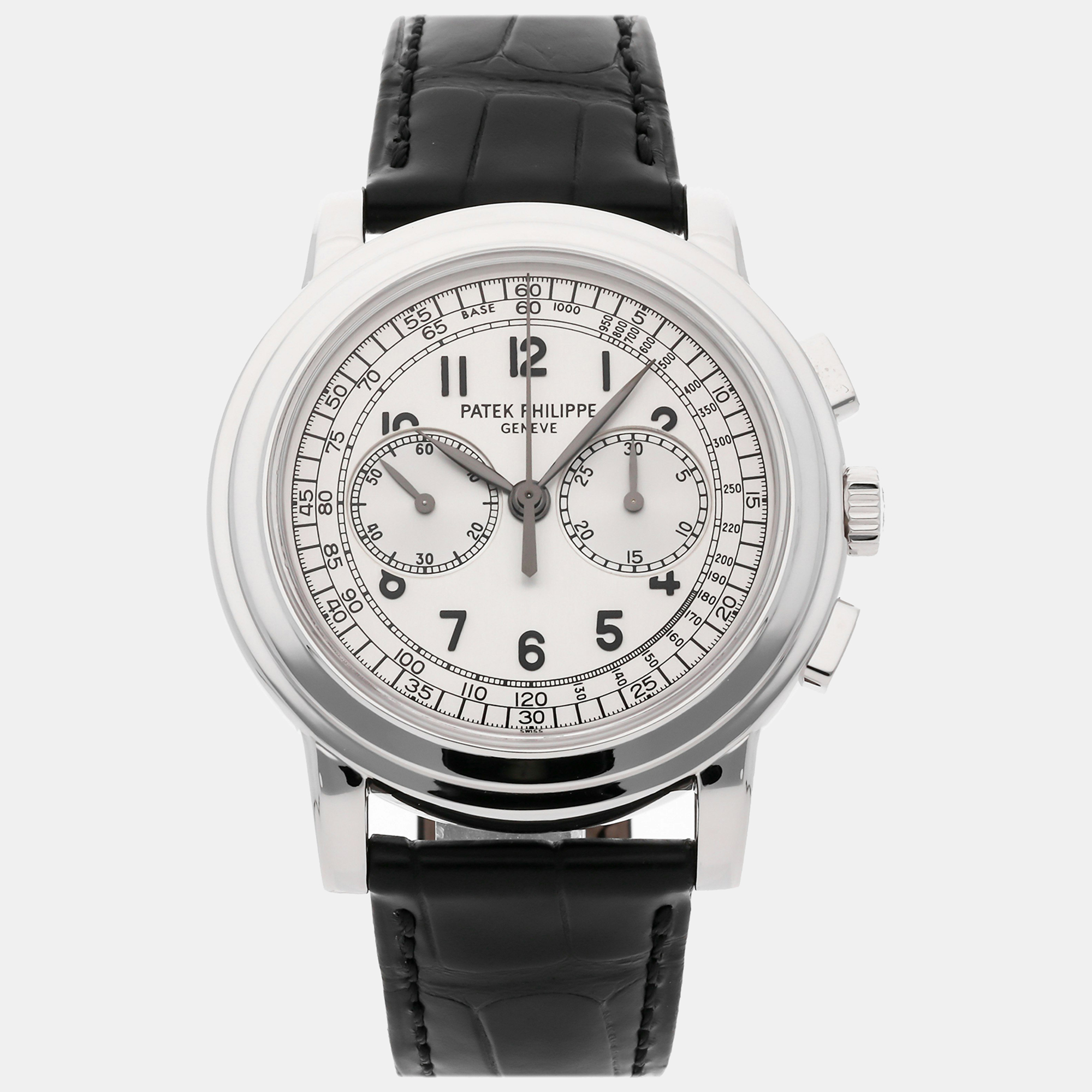 Patek Philippe Chronograph 5070G-001 | Manual | 18k WG | Silver Dial