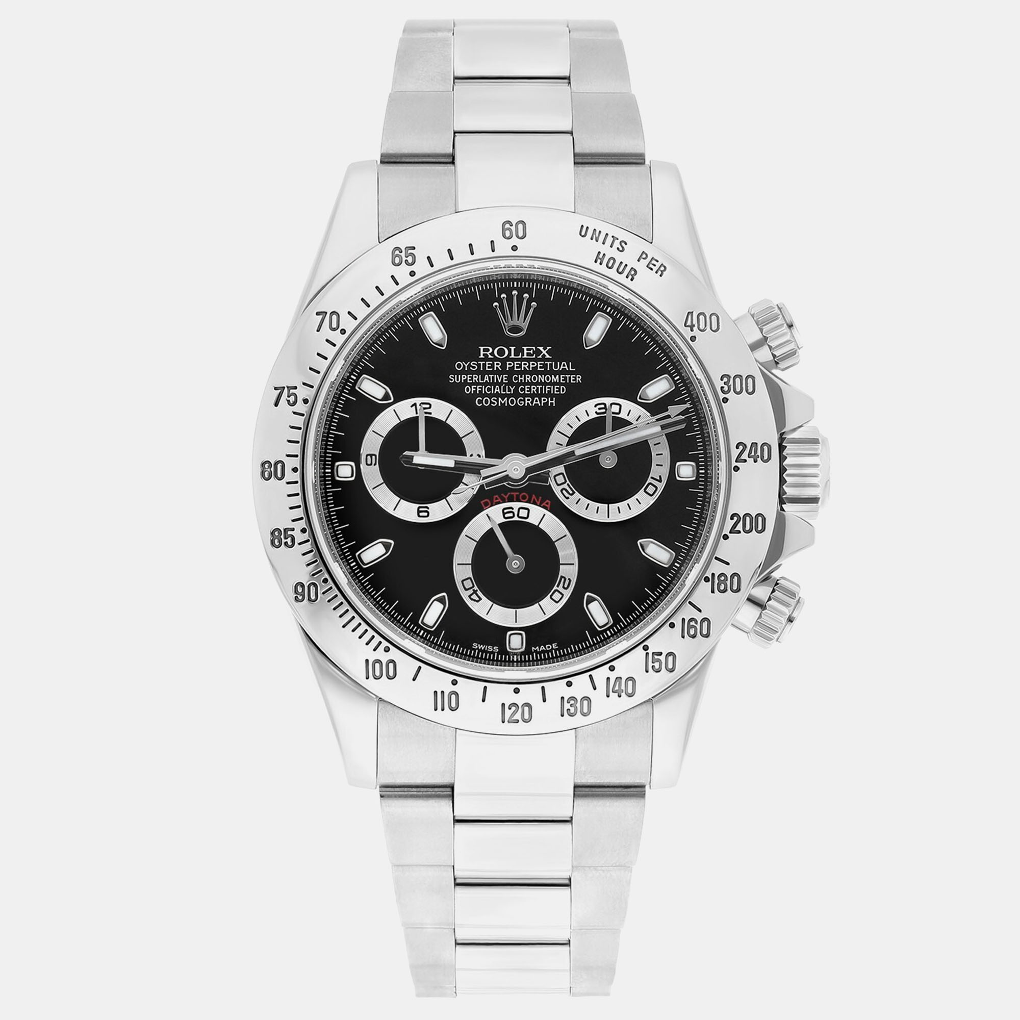 Rolex Cosmograph Daytona 116520 Black Dial in Oystersteel