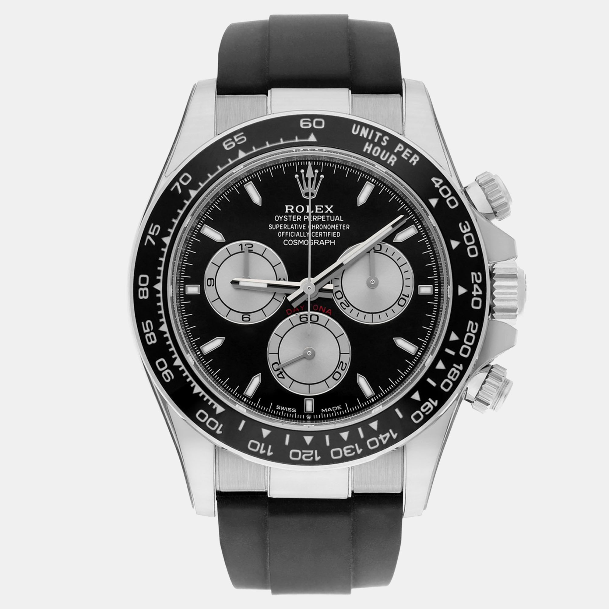 Rolex Cosmograph Daytona 126519LN White Gold Ceramic Bezel Black Dial