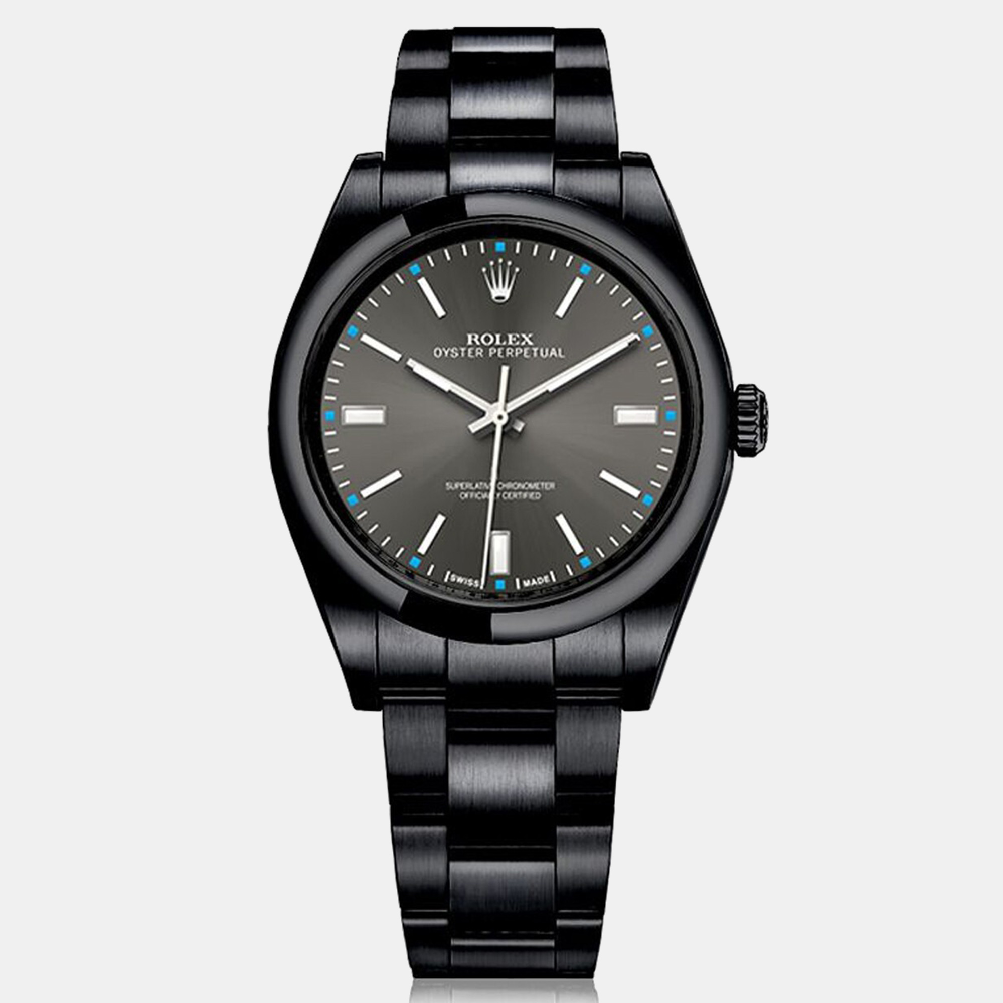 Rolex Oyster Perpetual 39 114300 | Grey | Dark Rhodium Dial in Oystersteel