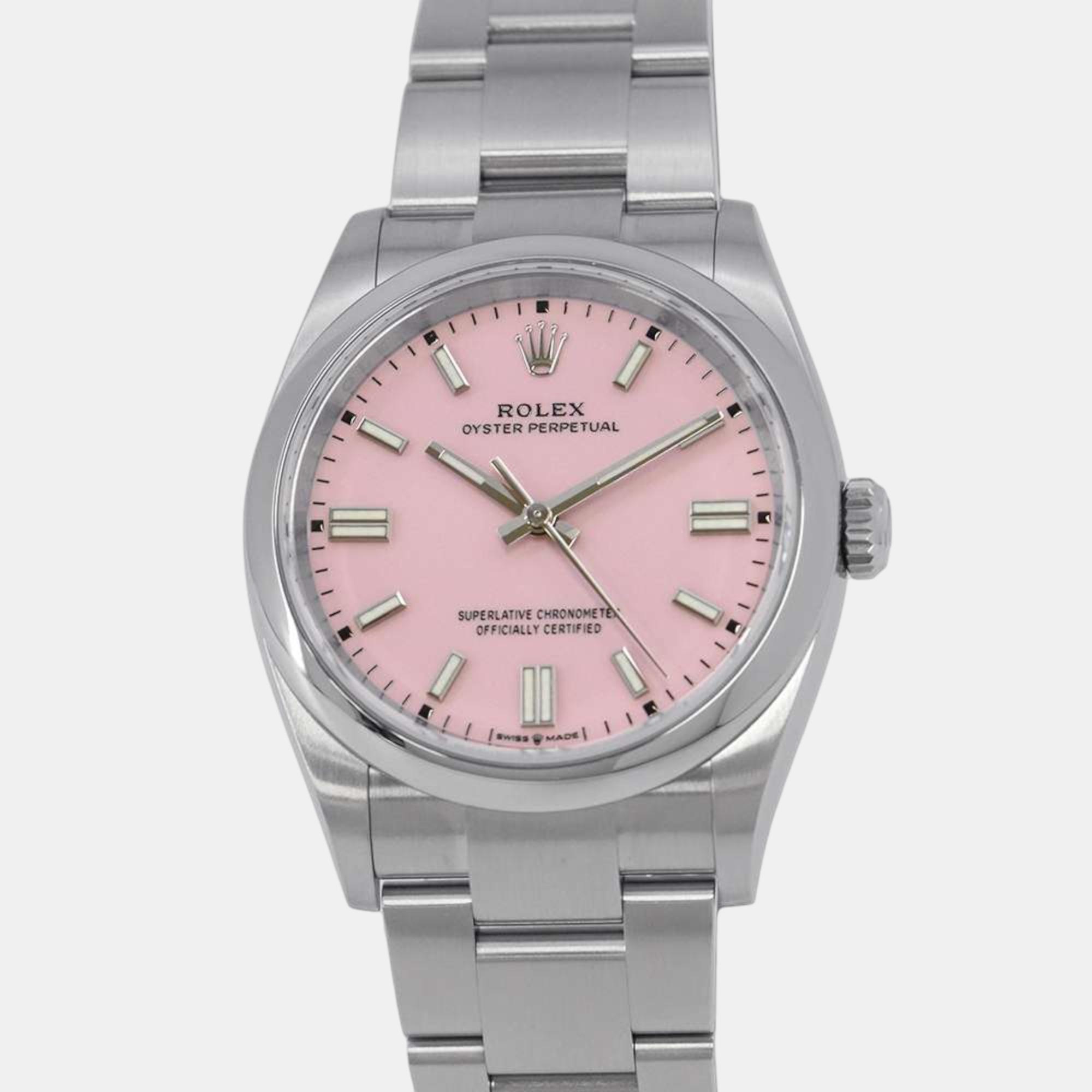 Rolex Oyster Perpetual 36 126000 with Candy Pink Dial in Oystersteel