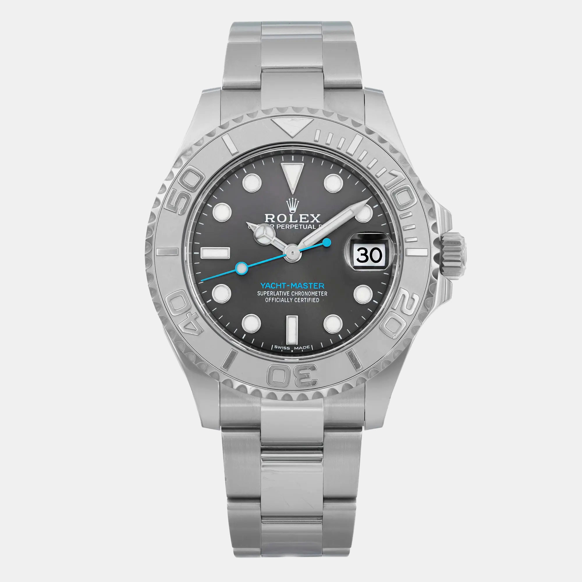 Rolex Yacht-Master 37 268622 in Rolesium with Black Dial