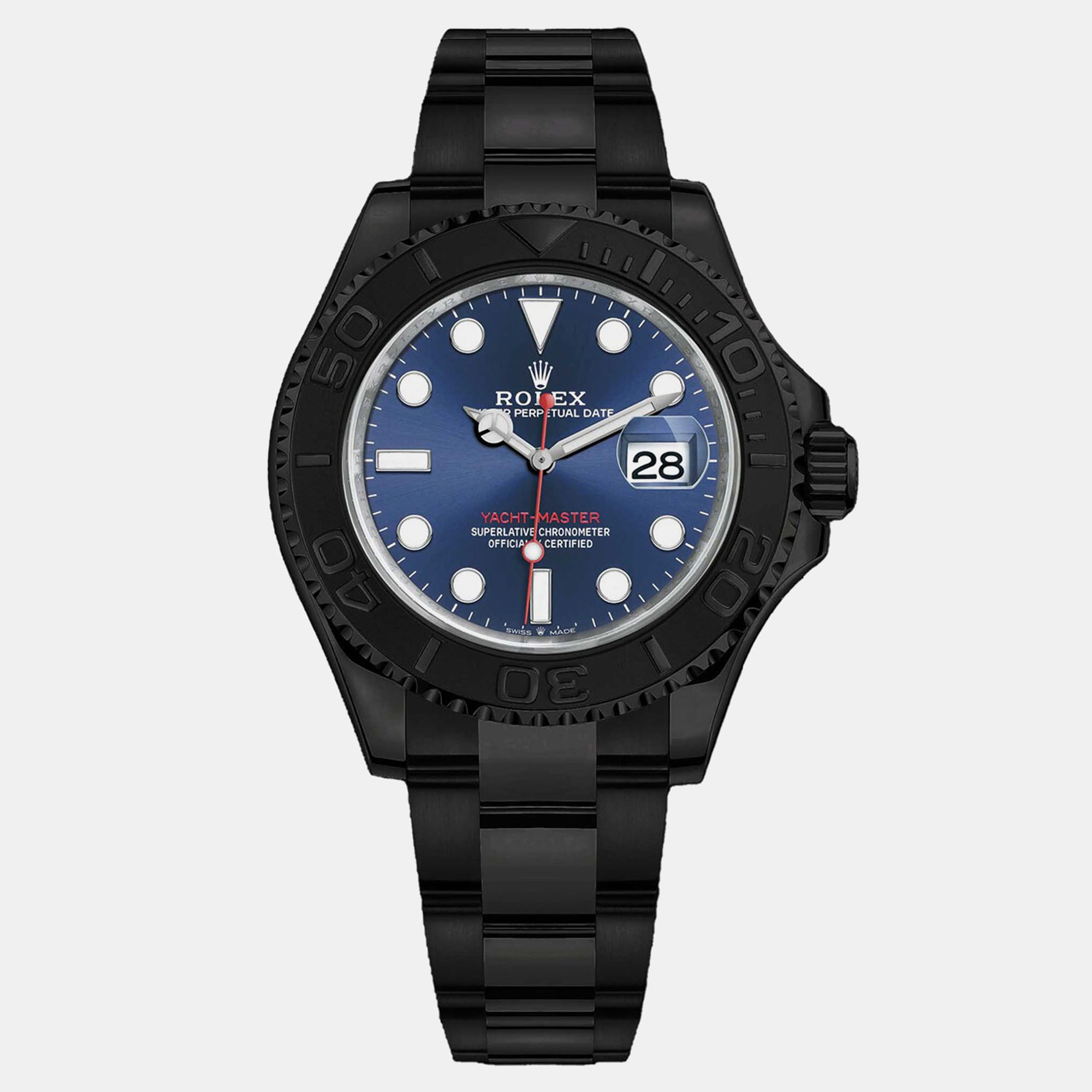 Rolex Yacht-Master 40 116622 in Rolesium with Blue Dial