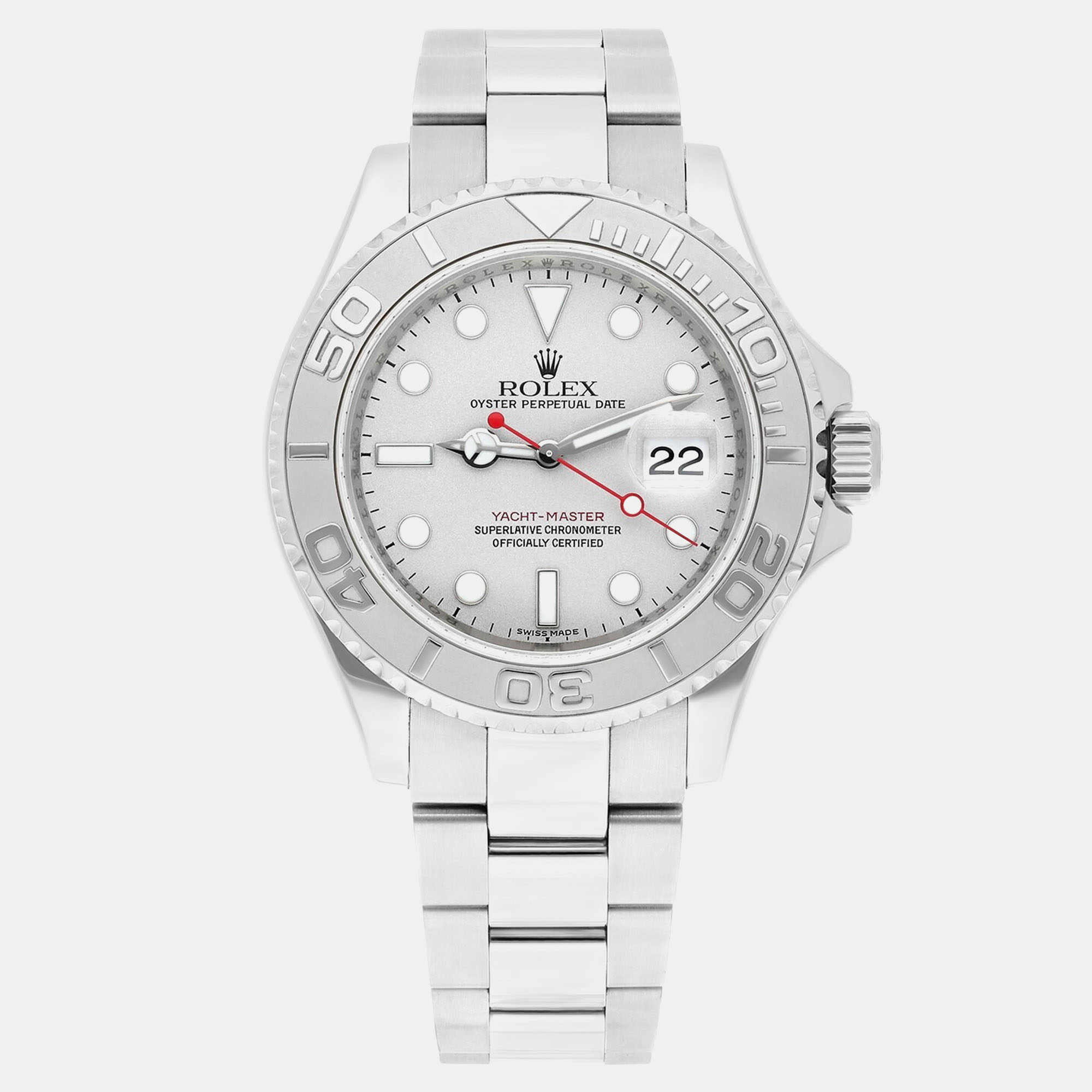 Rolex Yacht-Master 40 16622 Rolesium, Platinum Bezel, Silver Dial