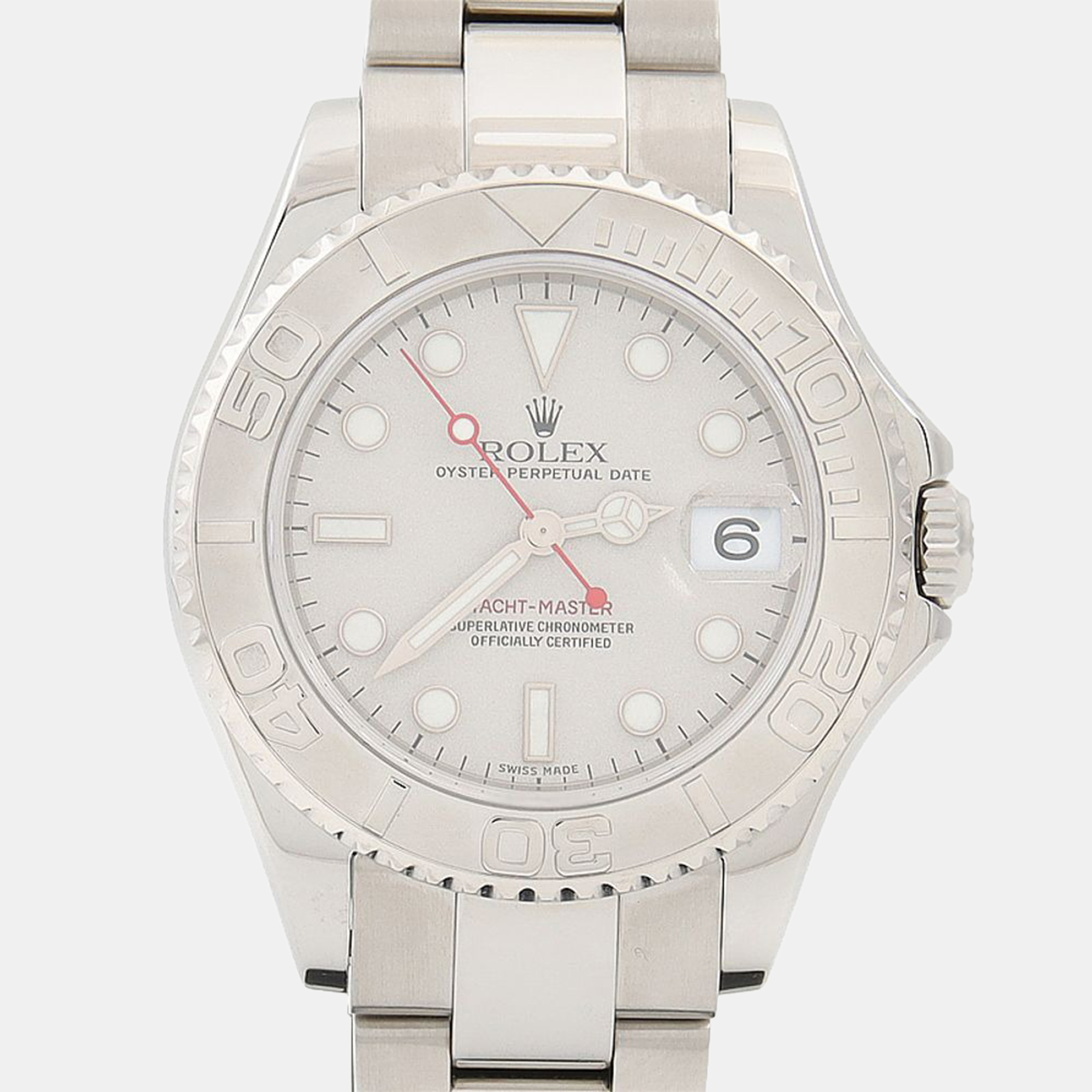 Rolex Yacht-Master 35 168622 Rolesium Platinum Bezel Grey Dial