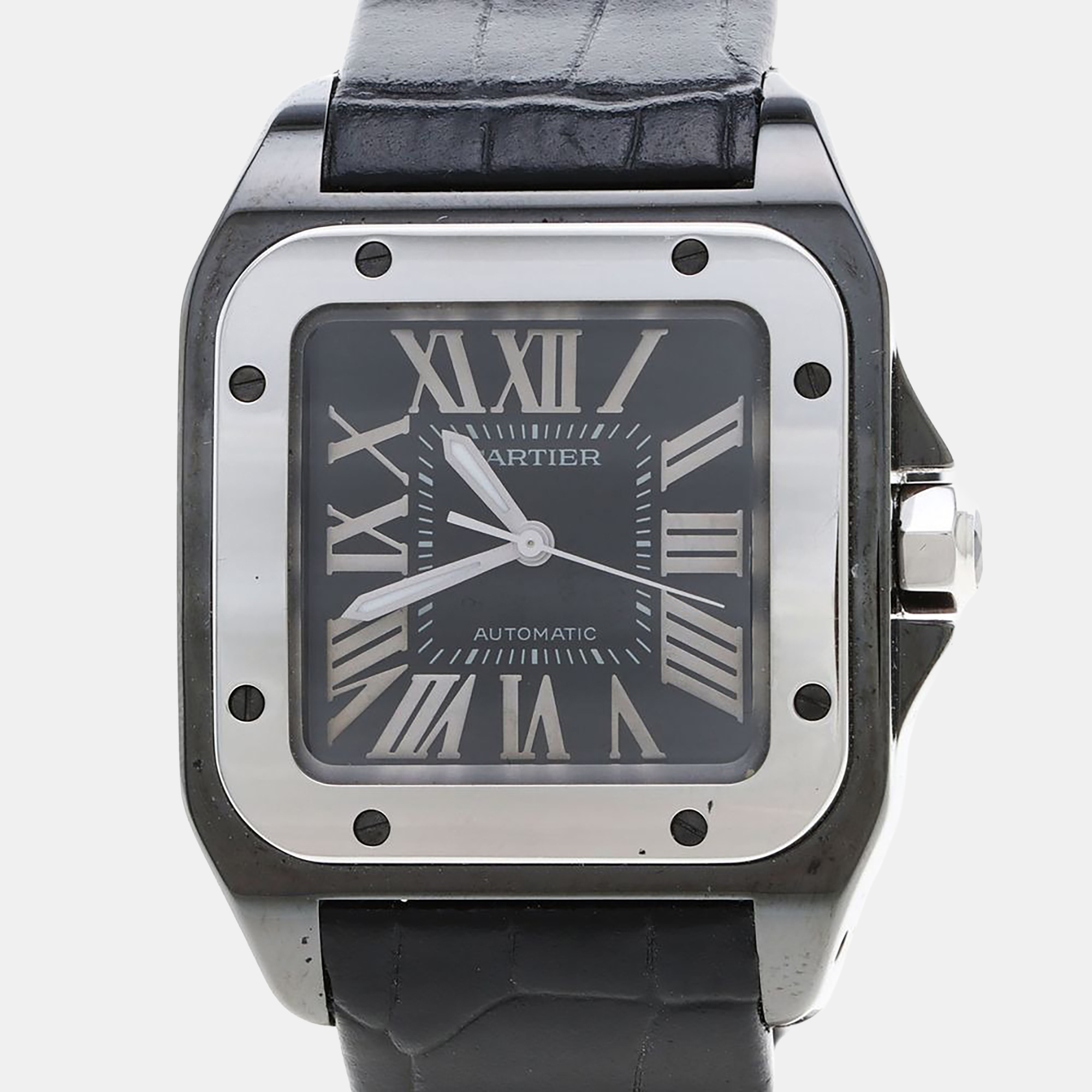Cartier Santos 100 | Black Stainless Steel | Automatic | W2020008