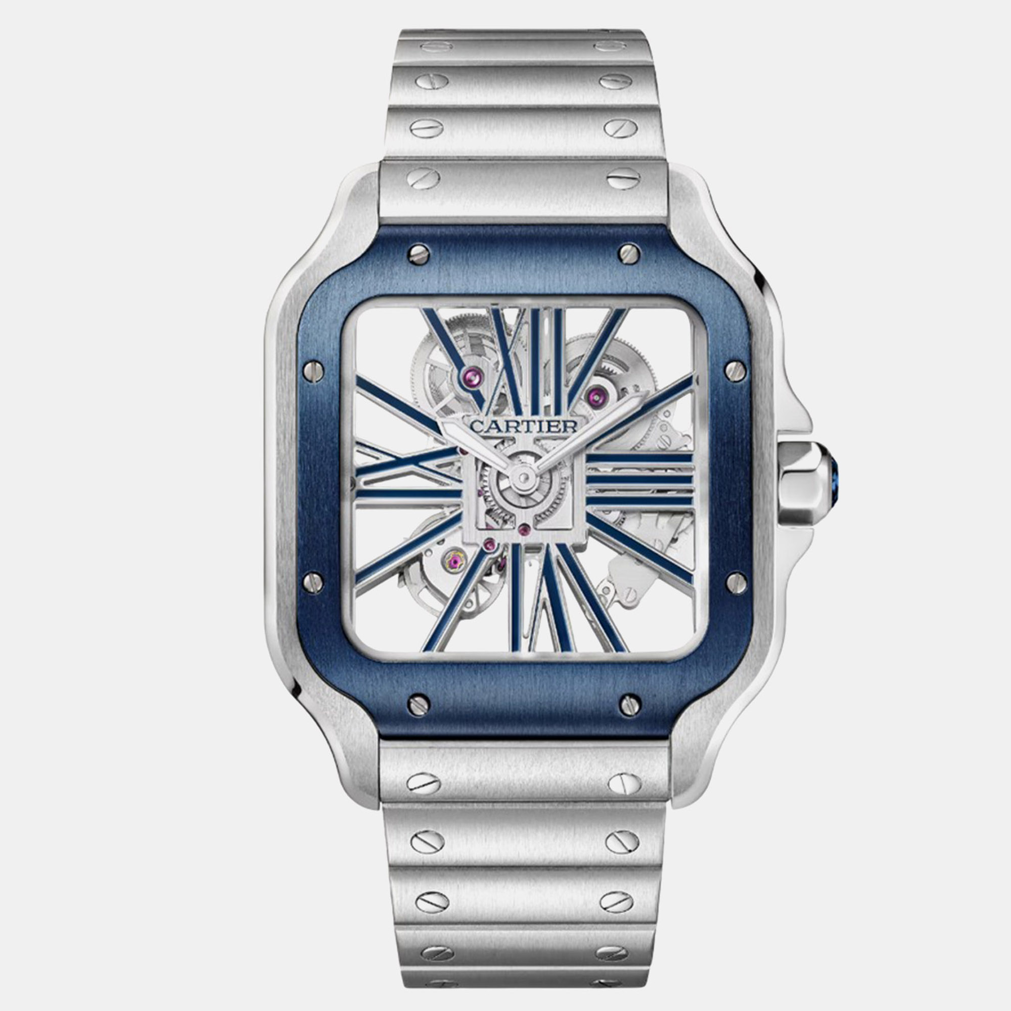 Cartier Santos de Cartier WHSA0026 Silver Stainless Steel Automatic Men Wristwatch 40mm