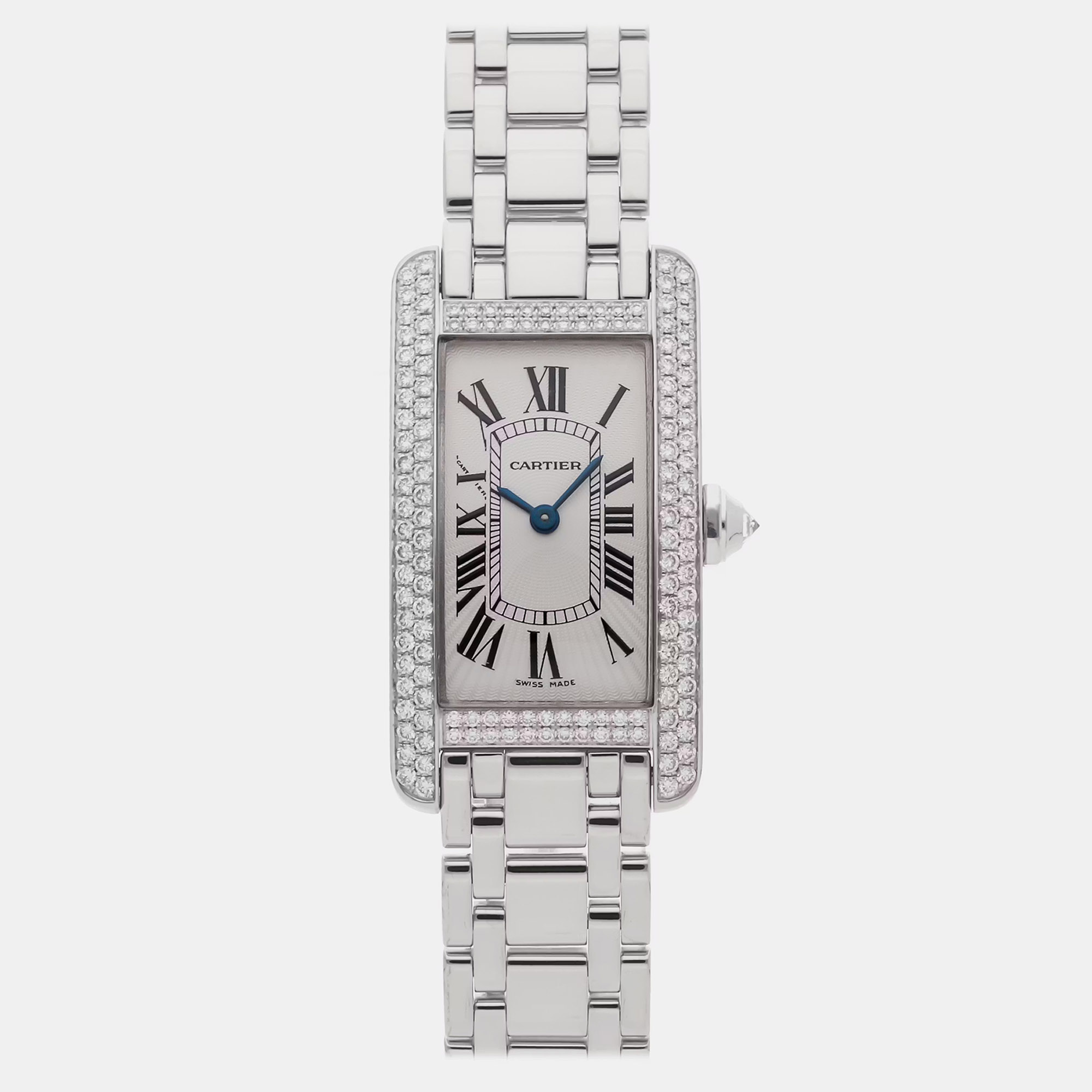 Cartier Tank Américaine | 18k White Gold | Diamond-Set | Quartz
